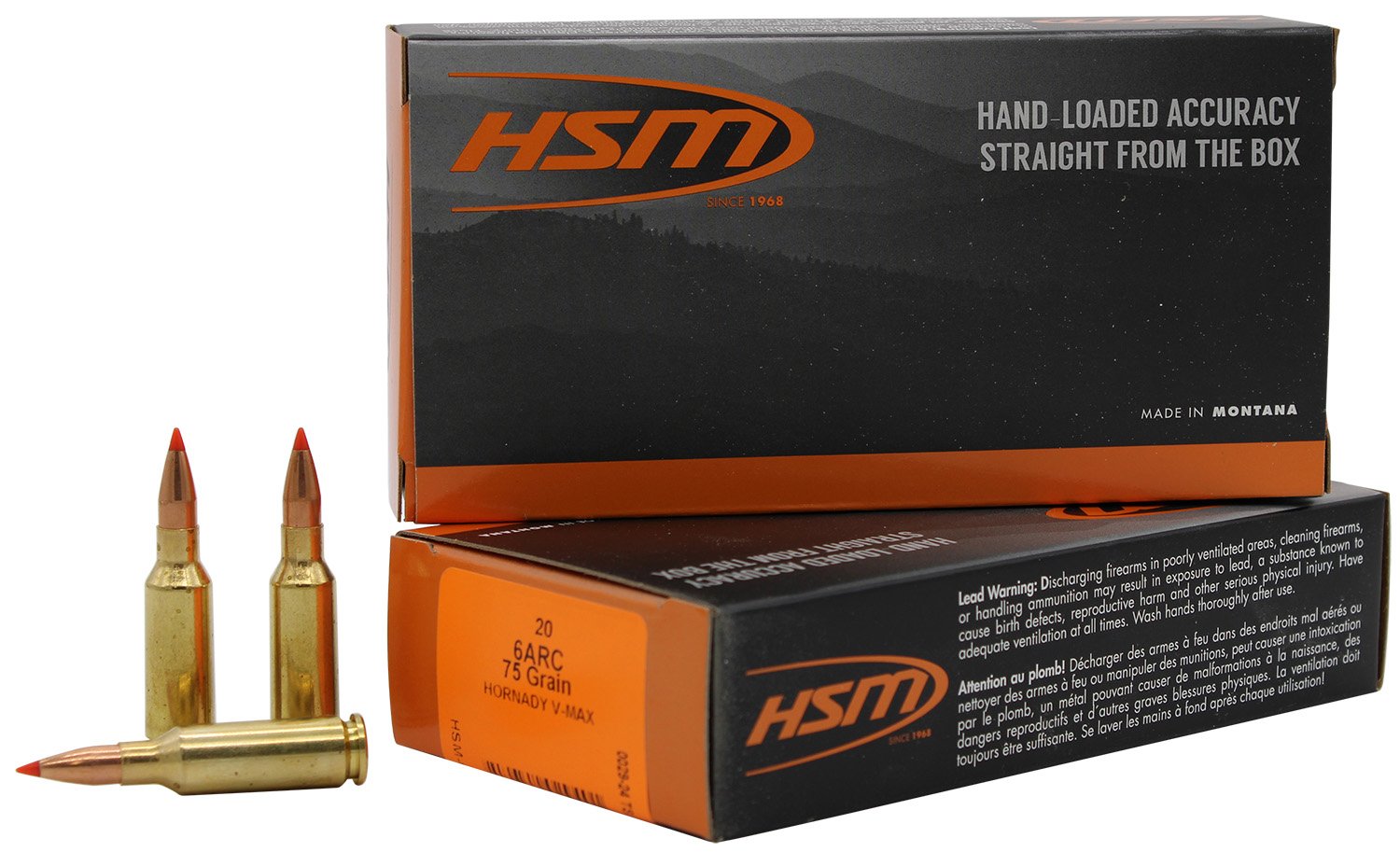 Buy HSM Varmint 6mm ARC 75 Grain V-MAX Rifle Ammo online