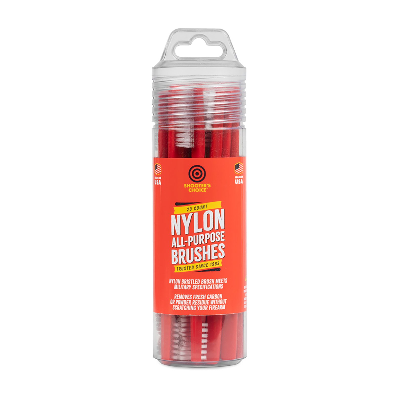 Shooter's Choice Nylon All Purpose Receiver Brush 20pk - Shooter's Choice