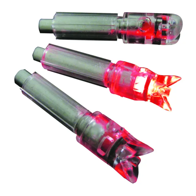 GWS 72000 Lighted Crossbow Nocks Red 3-Pack .297-.302 ID 30 Grains - GWS