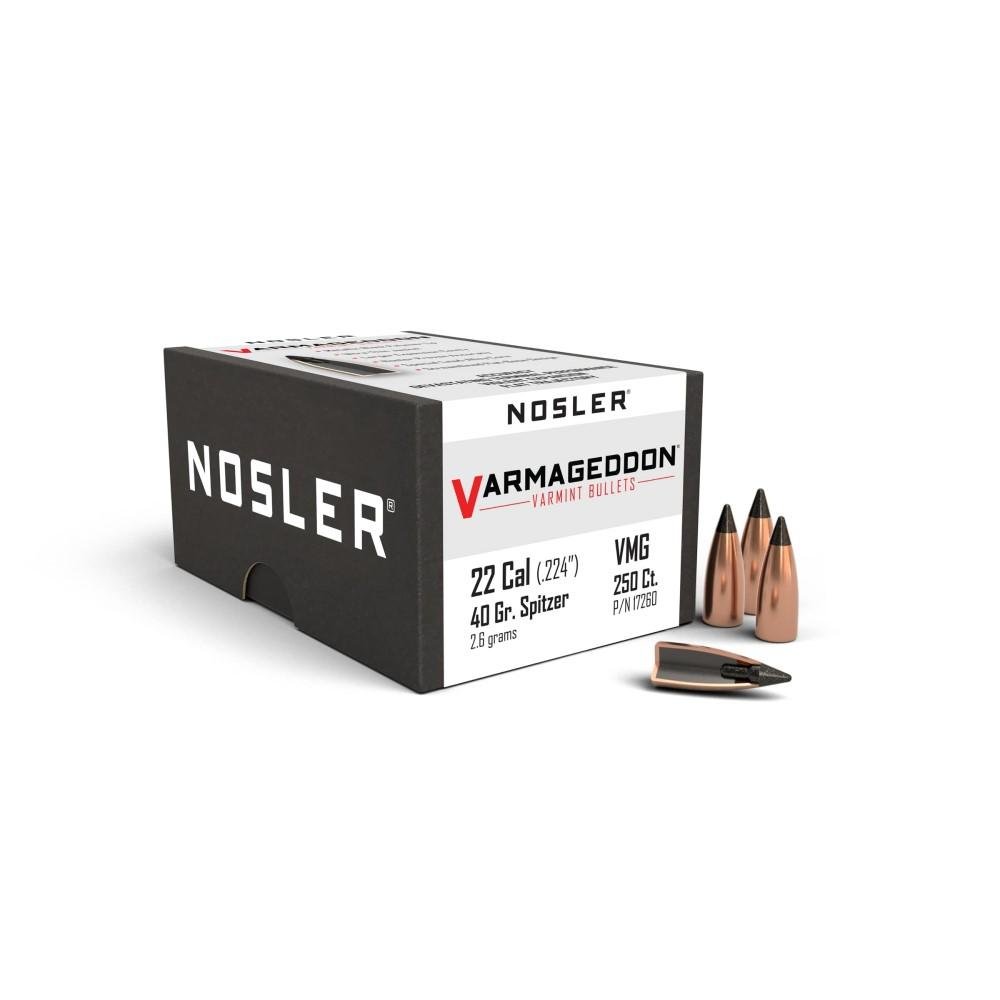 Nosler 17260 VarMageddon Bullets .22 Cal .224 40gr FB-Tipped 250ct - Nosler - 22 CALIBER