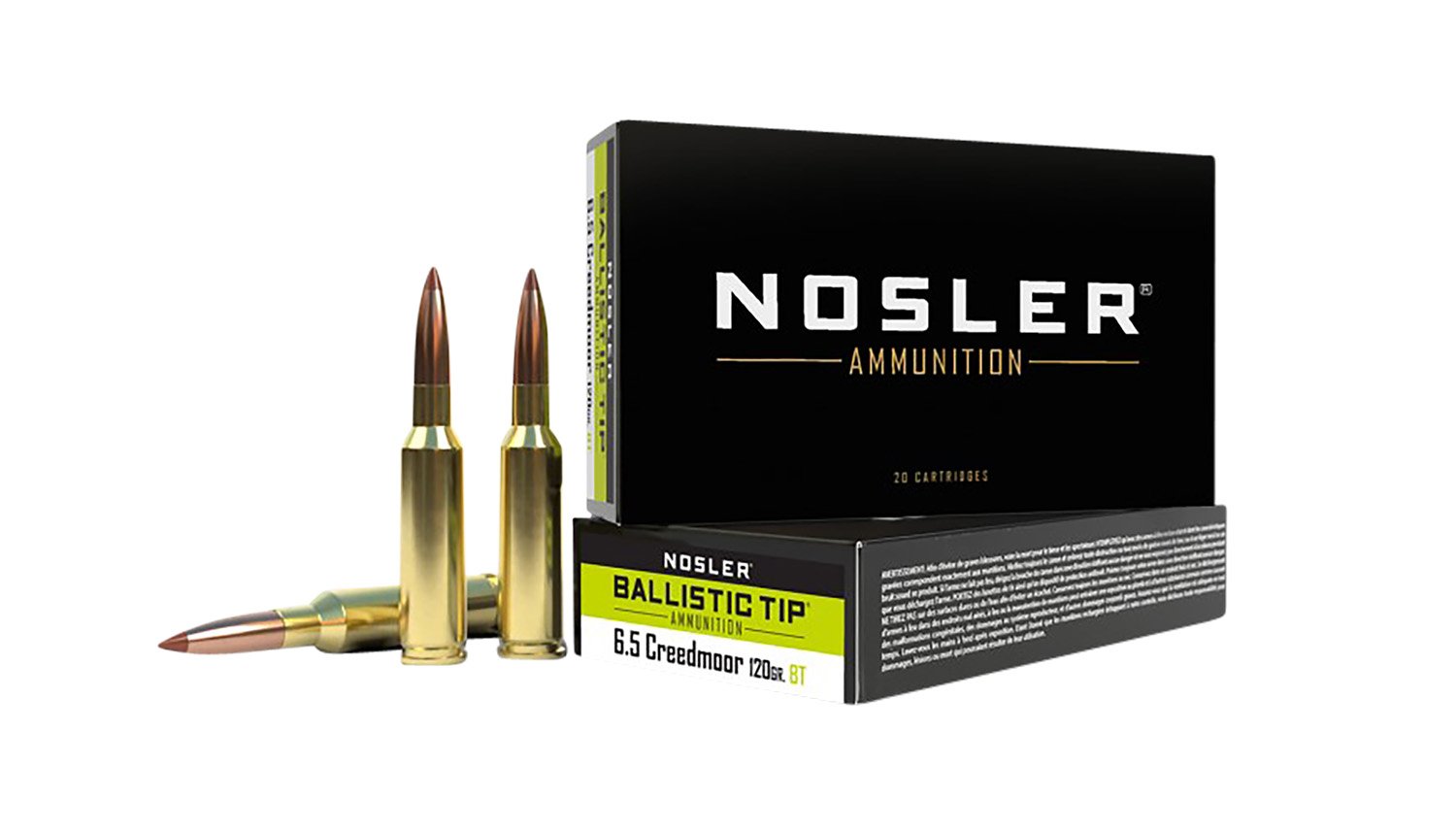 Nosler Ballistic Tip 6.5 Creedmoor 120 Grain Spitzer 20 Box 42050 - Nosler - 6.5 Creedmoor