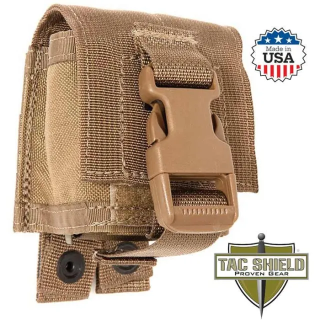 TangoDown Single Frag Grenade Pouch CT Coyote Tan TCSH T4005CY