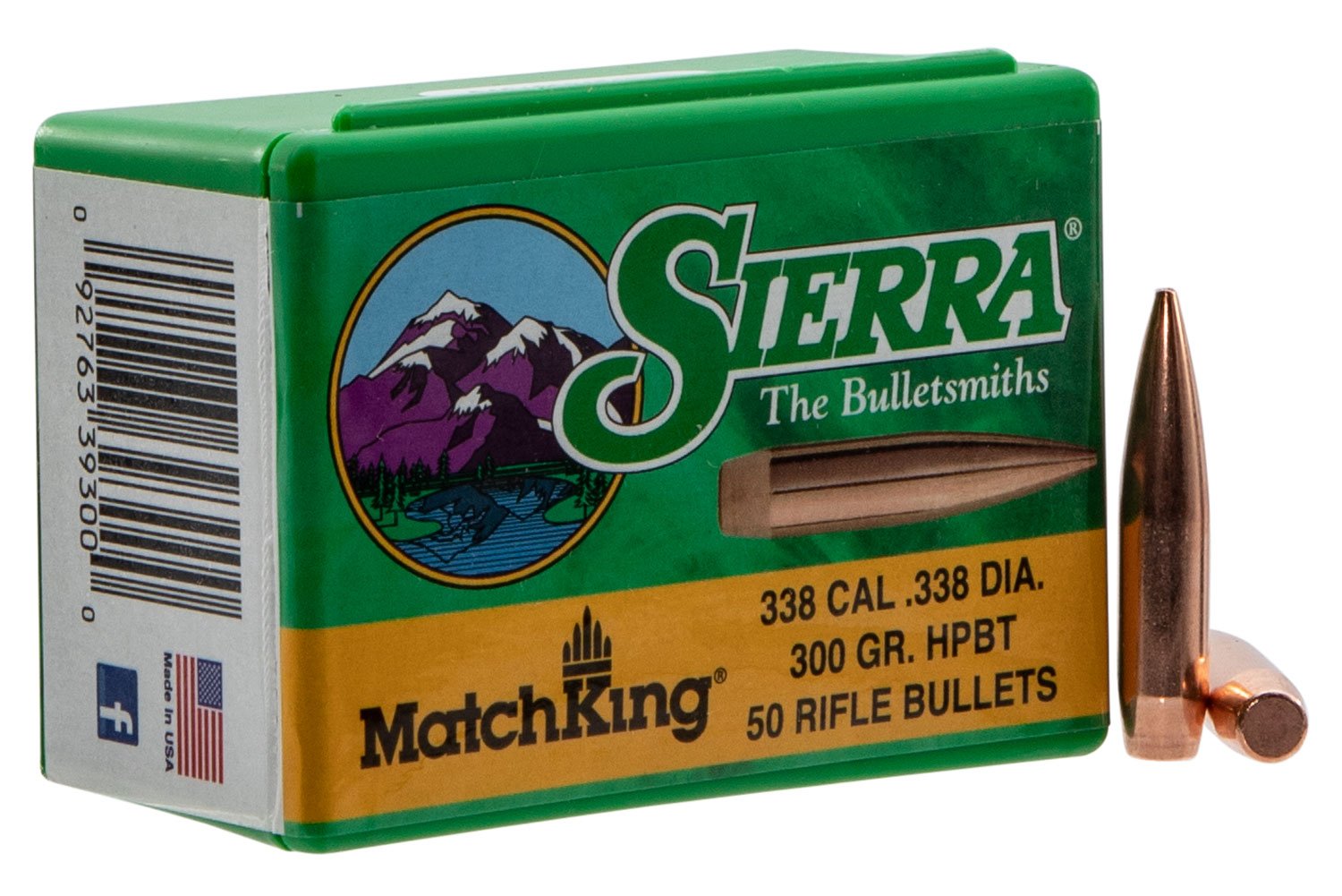 Sierra Bullets MatchKing 9300T .338 Cal 300 gr HPBT 50 Per Box - Sierra Bullets - .338