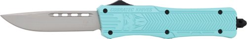 Cobratec MTBCTK1MDNS Medium CTK-1 Tiffany Blue 3" Drop Point Knife - CobraTec Knives