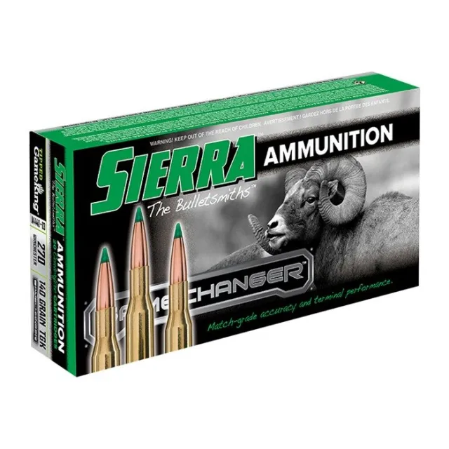 Sierra A444003 GameChanger .270 Win 140 gr Tipped GameKing 20 Rounds - Sierra Bullets - 270 WINCHESTER