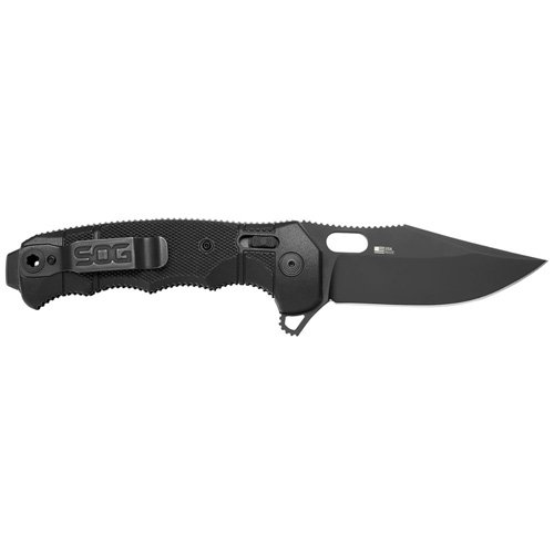 SOG Seal XR Folding Knife 3.9in S35VN Blade Black Cerakote Handle - SOG