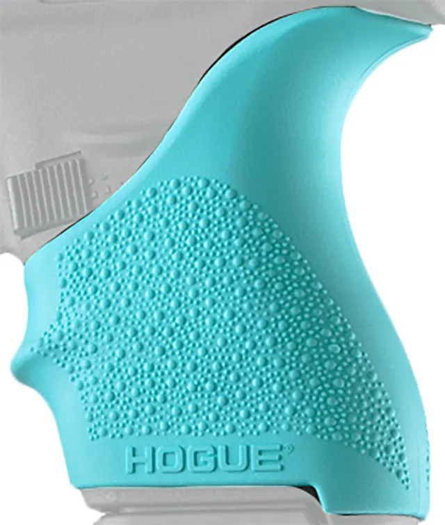 Hogue HandAll Beavertail Grip Sleeve Aqua for Glock 42 43 - Hogue