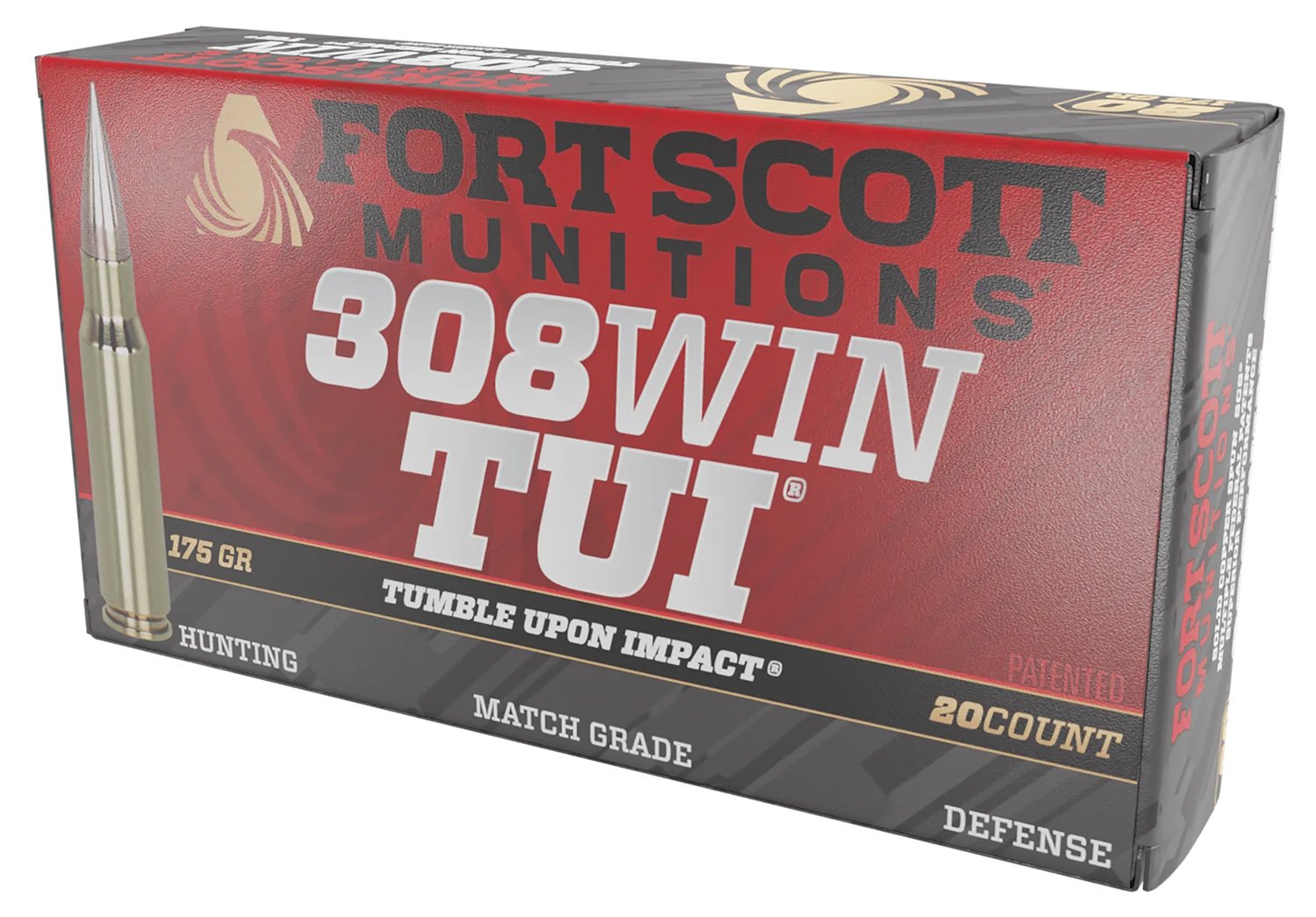 Fort Scott 308175SCV2 .308 Win 175gr Solid Copper TUI Ammo 20 Rounds - Fort Scott Munitions - 308 Win