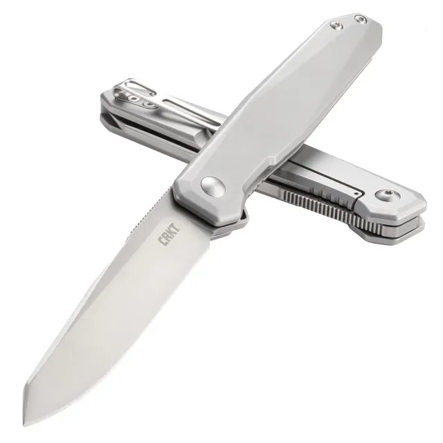 Buy CRKT K230XXP Facet 3.37" D2 Steel Sheepsfoot Folding Knife, Stainless Handle online
