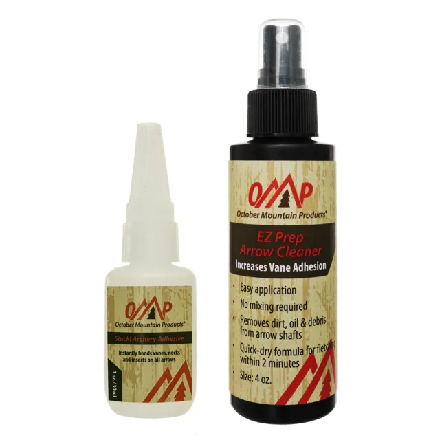 October Mountain 810096080073 Arrow Prep Kit Combo with Cleaner & Adhesive - October Mountain