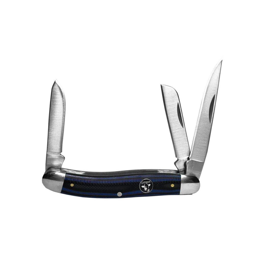 Buy ABKT Cattleman Stockman Cowhand Series Knife 3 Blades Blue online