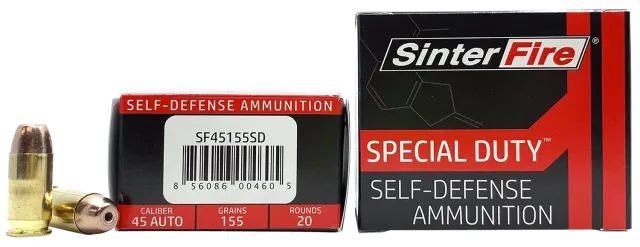 Buy SinterFire SF45155SD .45 ACP 155gr Lead-Free Frangible HP Ammo 20/Box online