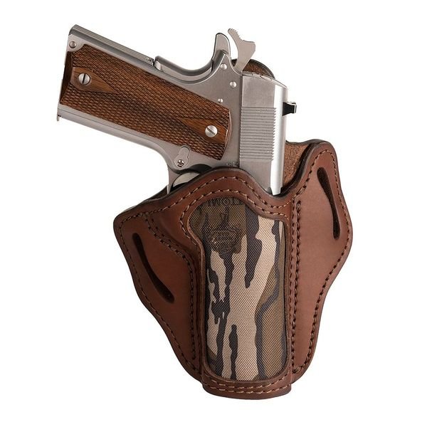 1791 Gunleather MOBH1BRWR BH1 Optic Ready OWB 01 Brown with Mossy Oak Leather Belt Loop Fits 5" 1911 - 1791 Gunleather