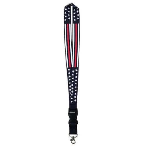 Thin Blue Line Thin Red Line Lanyard Stars and Stripes Flag