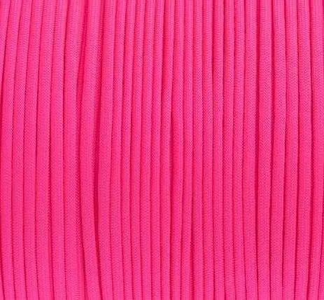 Mero 550 Paracord - 100' 550 lb Pink Neon - E.L. Wood Braiding Co. Inc. for sale at Iron and Lace