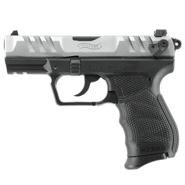 Walther PD380 Nickel 3.7" Barrel .380ACP DA/SA Semi-Auto Pistol with 9-Rd Mag