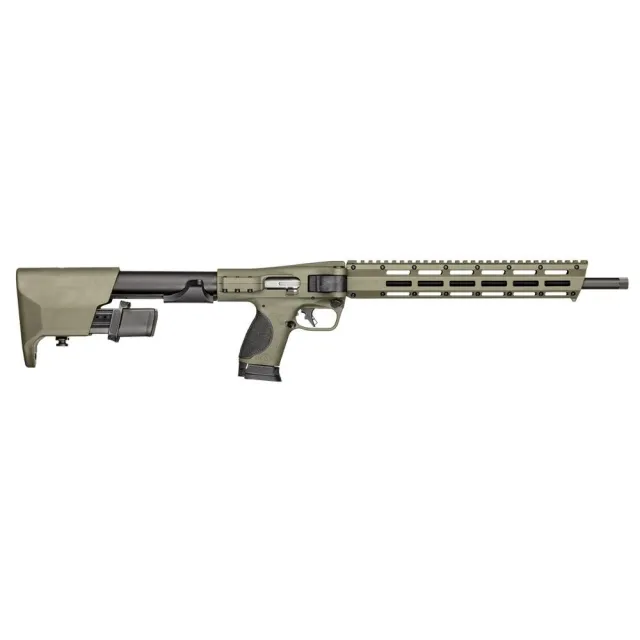 USED Smith & Wesson M&P FPC Rifle 9mm Luger 23rd Magazine 16.25 Barrel OD Green
