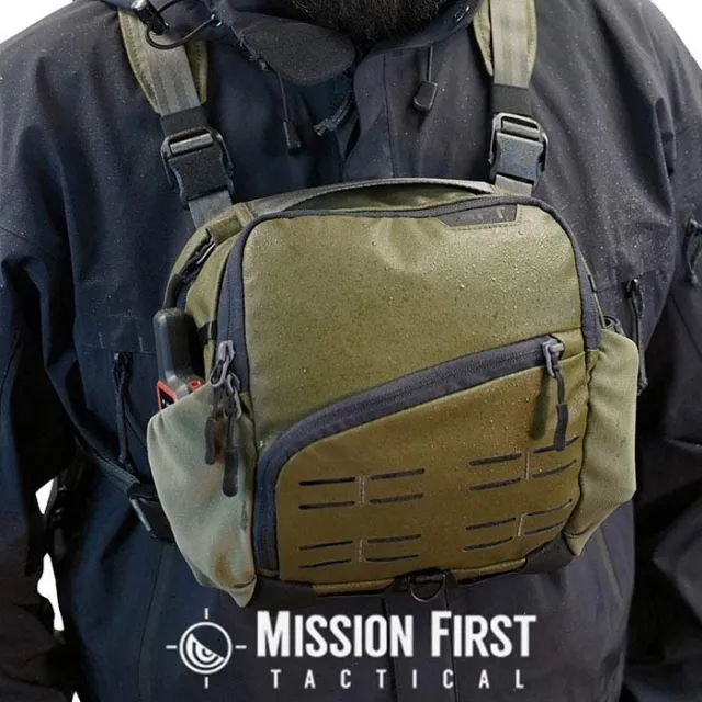 MFT B2-CP-FN-S-L Achro Chest Pack & Harness, Small-Large, Forest, 1000D - Mission First Tactical