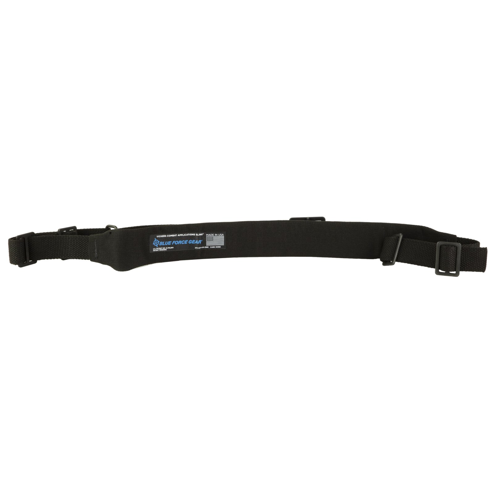 Blue Force Gear VCAS-200-OM-BK Vickers Padded 2-Point Sling, Black - Blue Force Gear
