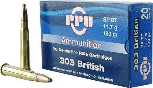 Buy PPU PP303S2 Standard Rifle 303British 180gr Soft Point Boat Tail 20 Per... online