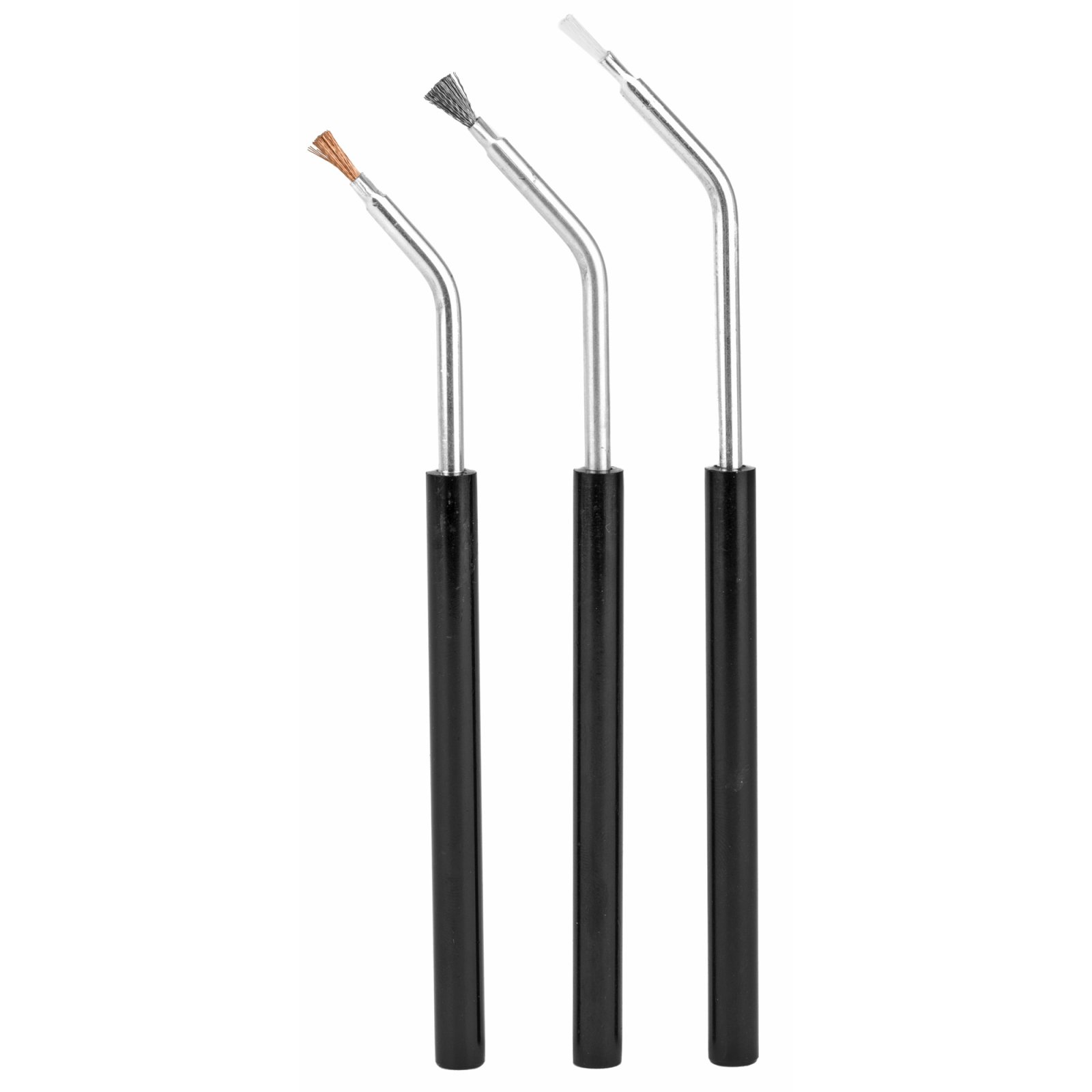 Birchwood Casey 41108 Angled Cleaning Brushes Bronze/Nylon/Stainless Steel Bristles 3 Pack - Birchwood Casey - Multi