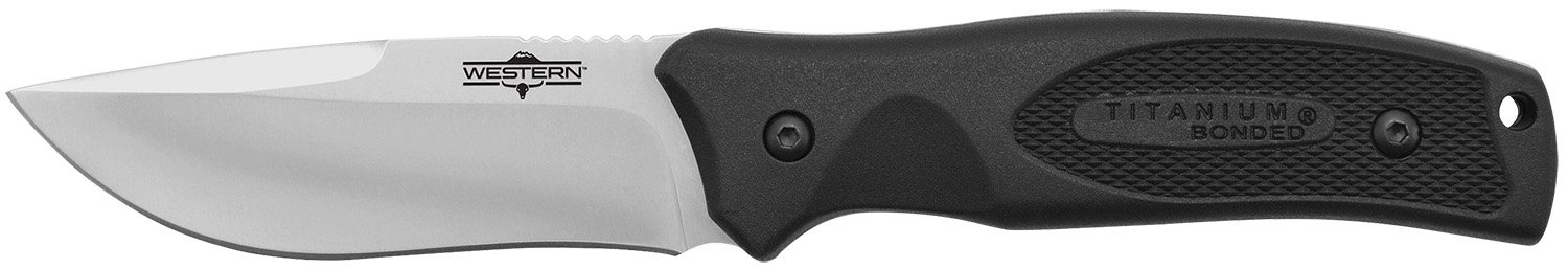 Camillus 19232 Western Black River 3.75" Fixed Blade Knife, Rubber Handle - CAMIL