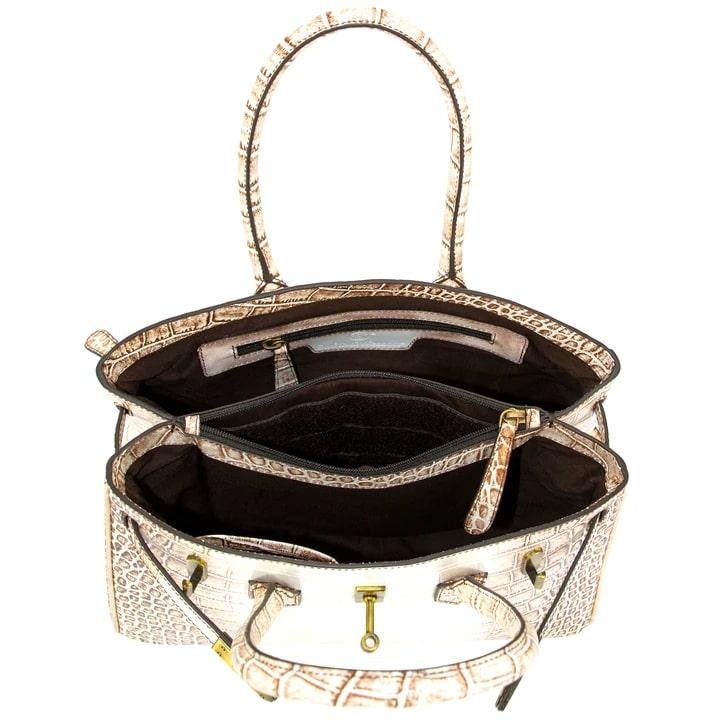 Smith & Wesson 49636 Cameleon Croc Concealed Carry Handbag, Beige/Brown - Rugged Rare