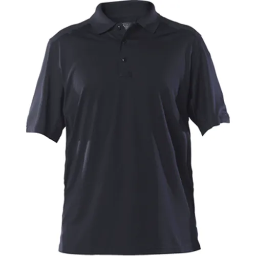 5.11 Tactical Helios S/S Polo Black Moisture-Wicking Quick-Dry Snag-Resist