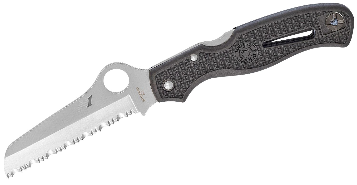 Buy Spyderco Atlantic Salt C89SBK 3.69 In Serrated H1 Steel FRN Handle online