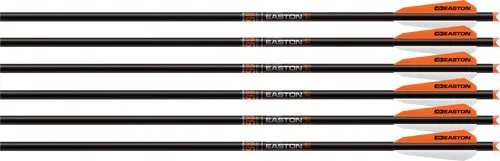 Easton 930074 XBow Bolt 9mm Carbon 20" 3" Vanes Half Moon 6-Pack - Easton
