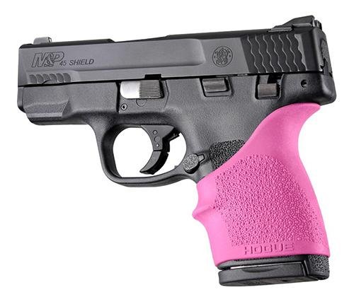 Hogue 18307 HandAll Beavertail Grip Sleeve S&W M&P Shield 45 Kahr P9/P40/CW9/CW40 Pink - Hogue