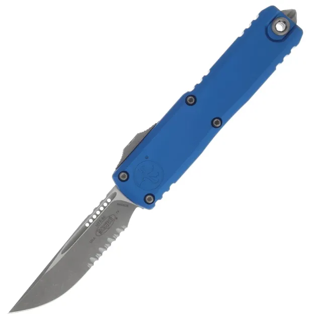 Microtech Ultratech Gen IV 3.55 In SE Apocalyptic Blue Aluminum Handle
