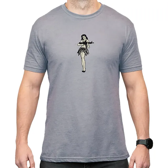 Magpul MAG1117-041-2XL Hula Girl CVC T-Shirt Stone Gray Heather 2XL - Magpul Industries
