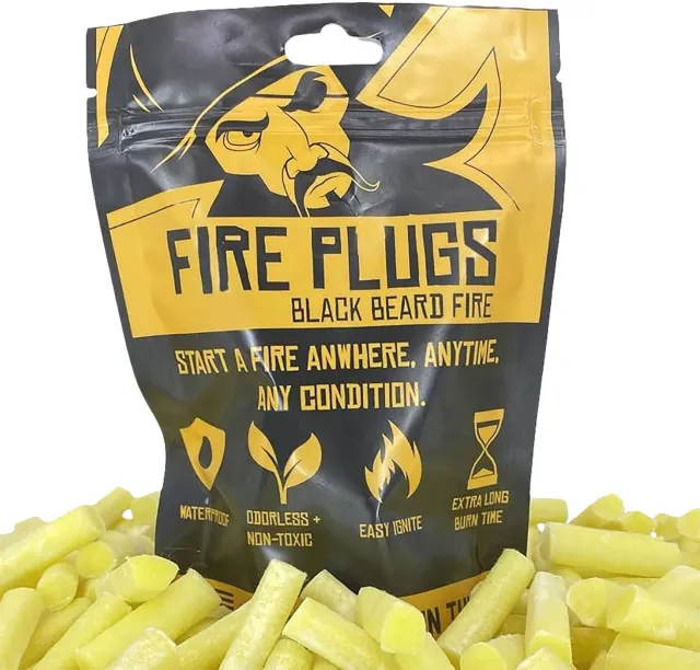 Blackbeard Fire Starters Fire Plug 50 8 Minute Burn Time - BLACKBEARD