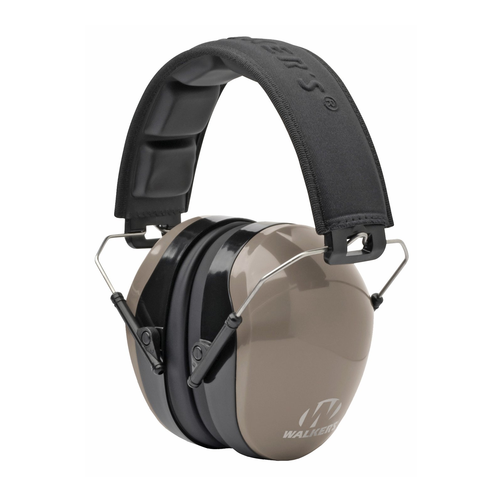 Walkers Game Ear Passive Earmuff Padded Headband Folding Flat Dark Earth - Walker's