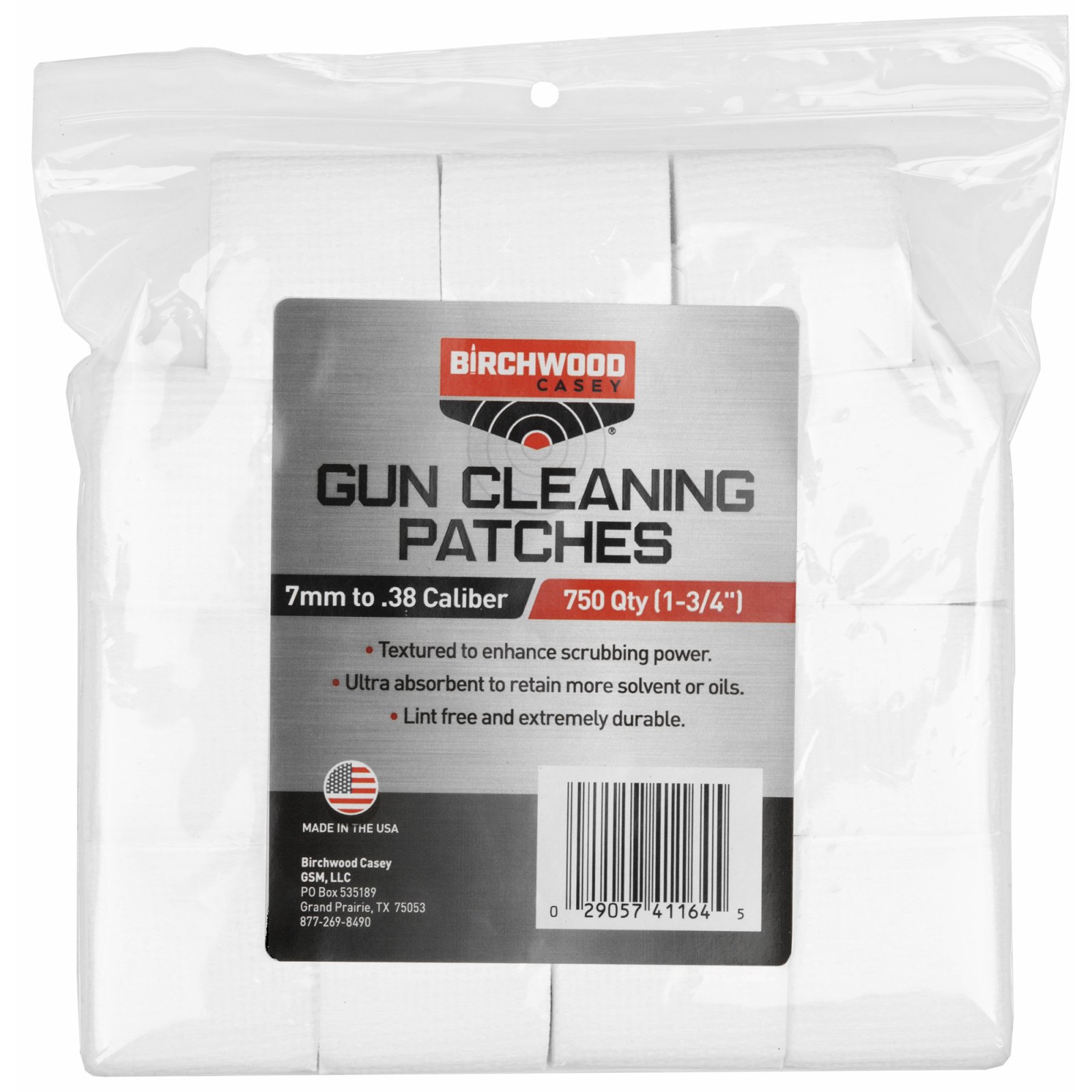 Birchwood Casey Cloth Patch 1.75" 750 Pack 41164 - Birchwood Casey - 1.75"