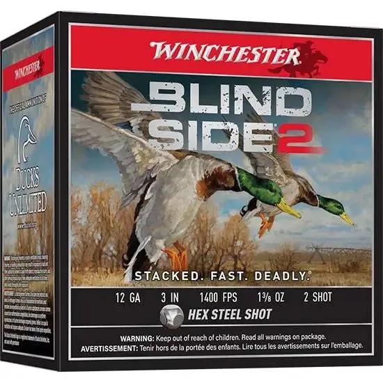 WINCHESTER BLIND SIDE 2 12G 3" #2 HEX 1-3/8OZ 25/250 - WINCHESTER_AMMO