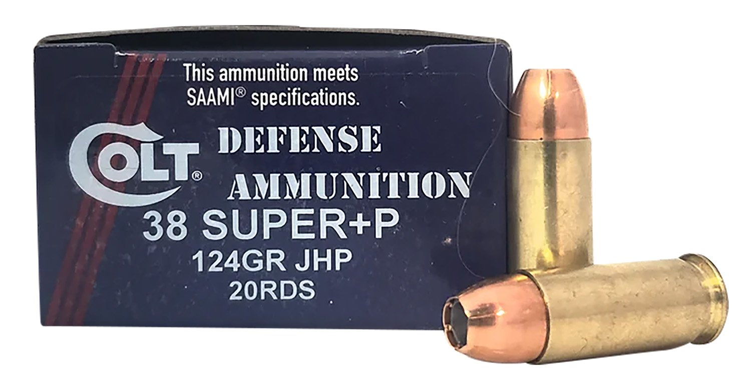 Buy DoubleTap 38SU124CT .38 Super+P 124gr JHP 20 Rounds Colt Defense Ammo online