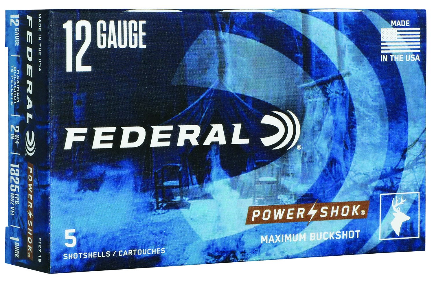 Buy Federal Power-Shok Buckshot 12 ga 2-3/4 16 Pellets 1325 fps #1B 5/ct online