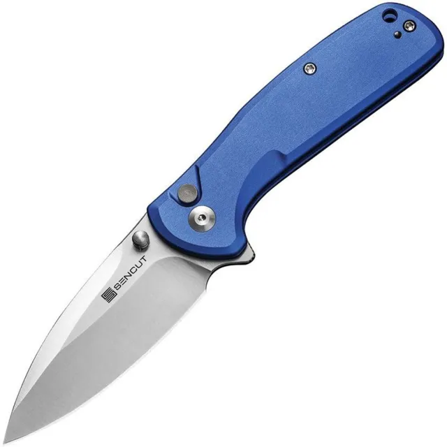 Sencut Arcblast S22043B-3 2.98 In 9Cr18MoV Blue Aluminum Button Lock - SENCUT