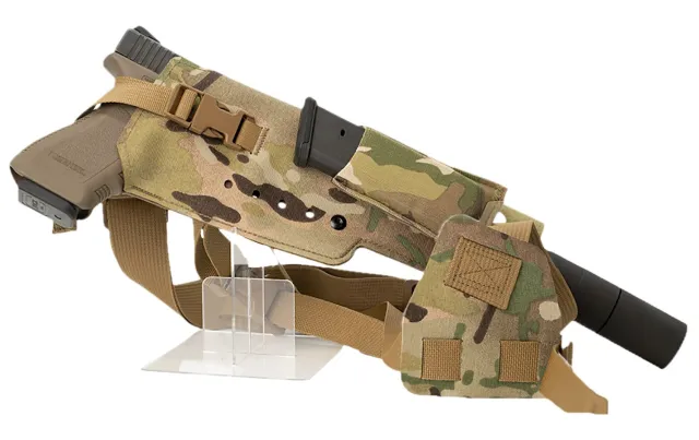Cole-tac VWX108 Varmint Wrangler XL Pistol Holder Chest Multi-Cam Left Hand - Cole-Tac