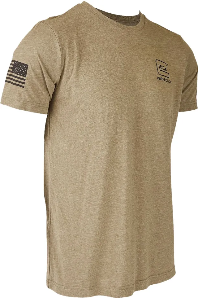 Glock AP96314 2nd Amendment Tee Olive Large Cotton/Polyester Short Sleeve