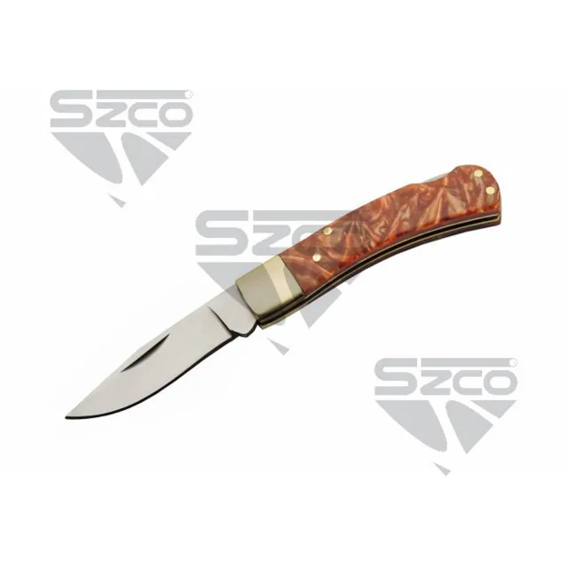 SZCO Red Clay Lockback Knife 3 in. - SZCO