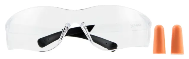 PYRAMEX Ztek Clear Safety Glasses w/DP1000 Disposable Earplugs (PYS2510SDP) - PYRA