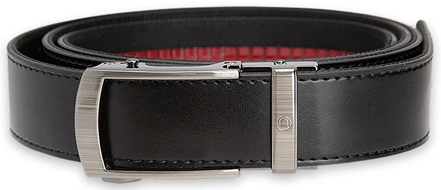 Nexbelt PCS5741 EDC Black Leather Belt 1.375" Wide Ratcheting Buckle - TEAMNEX
