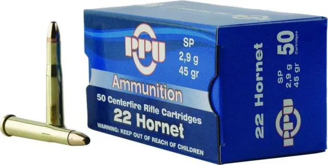 Prvi Partizan PP22H .22 Hornet 45 Grain Soft Point 50 Rounds - Prvi Partizan - 22 Hornet