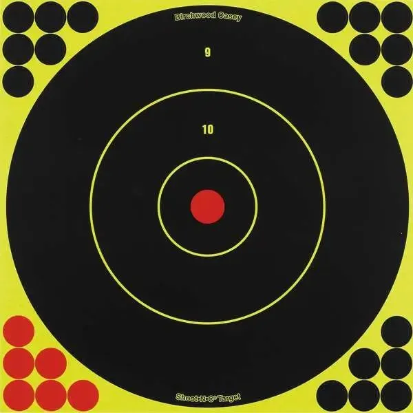 Birchwood Casey BC-34012 12 in Reactive Target Black Yellow 5 Pack - Birchwood Casey - 12"