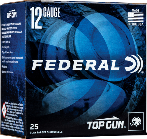 Federal Premium Top Gun 12 Gauge 2-3/4" 1 oz #7.5 TG121 250 Rounds - Federal Premium Ammunition - 12