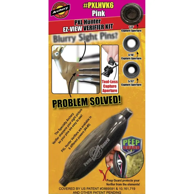 Specialty Archery PXLHVK6 EZ-View Verifier Kit No. 6 Pink, 3 Apertures - Specialty Archery