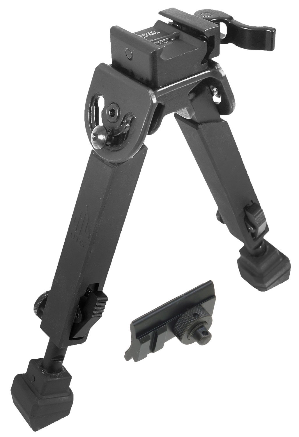UTG TLBP20QA Armored QD Bipod Black 6-8.5" Metal Rubber Legs - UTG